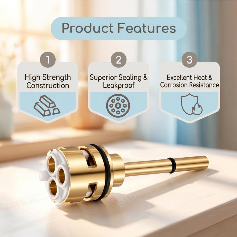 RP71718 3-Function Non-Shared Diverter Cartridge, Compatible with Delta R11000 R22000 R22000WS Valves, Brass Shower Diverter Replacement Kit with Installation Tools