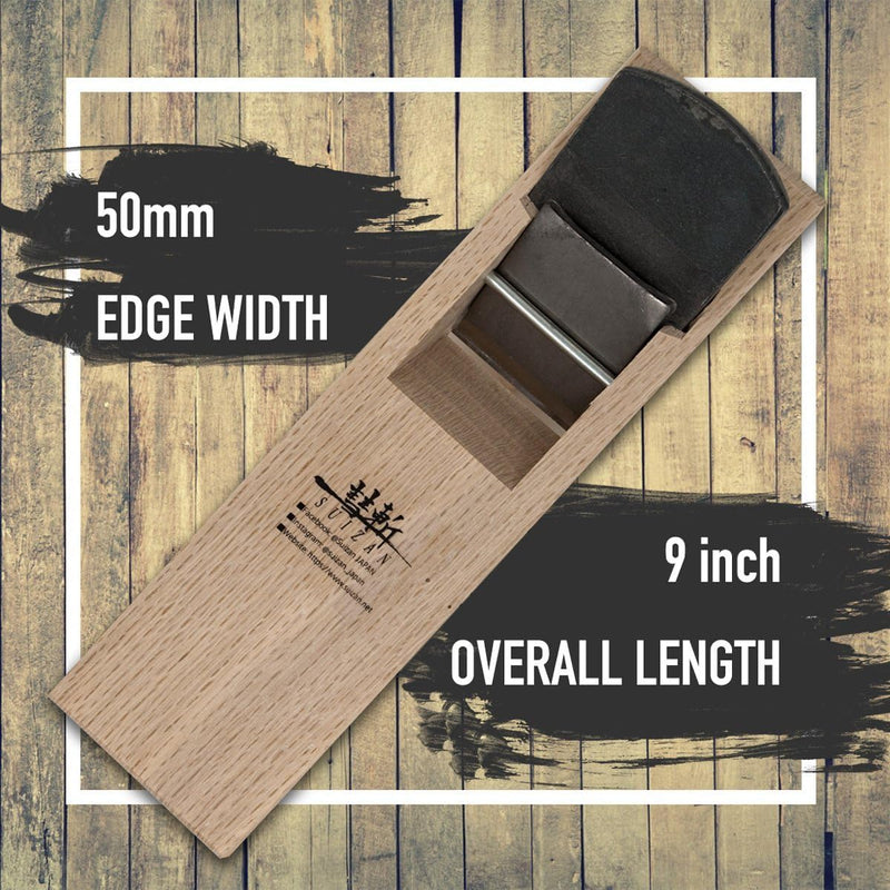 SUIZAN Kanna Japanese Wood Planer 2" - Professional Hand Block Plane Woodworking tools 2 inch (50mm)