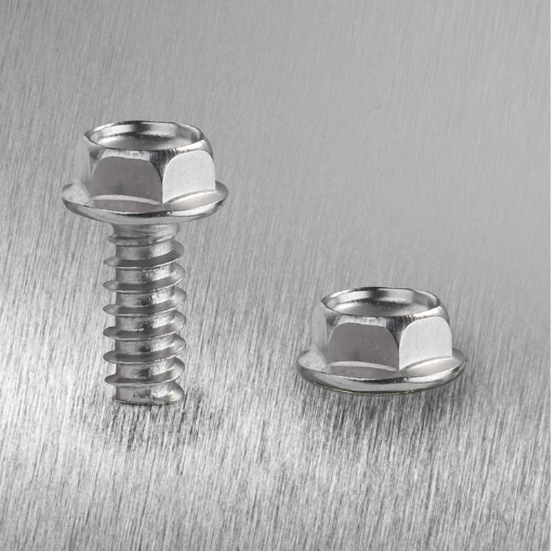 #10 x 1" Sheet Metal Screws 100PCS 410 Stainless Steel Hex Washer Head Fast Self Tapping Screws by SG TZH #10 x 1"