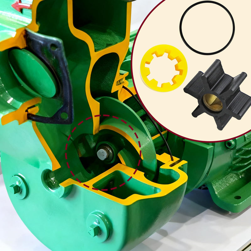 Power Systems Impeller Drive Sleeve 359448,Impeller Kit 359978,Compatible with Kohler 4EF 4EFCD 5E 5ECD 6EF 6EFCD 7.3E 7.3ECD