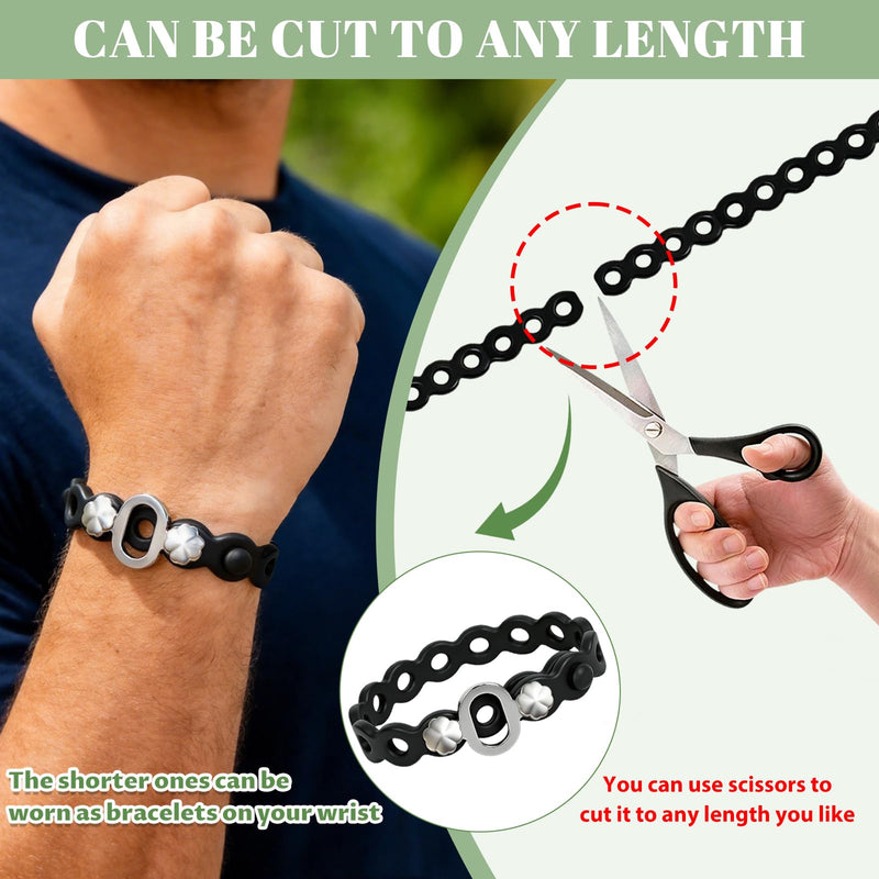 4PC Modular Gear Straps,Flexible Multi-Tool & Wearable Gadget for Everyday Carry, Heavy-Duty Bundling Organizer for Outdoor Adventure, Survival, Camping & Travel（Black） Black Four