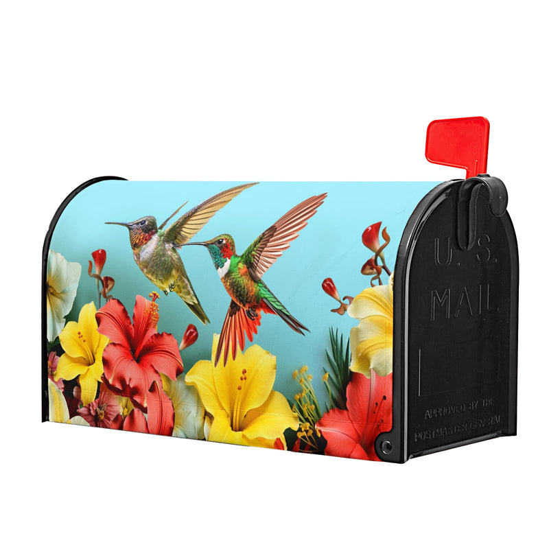Spring Birds Mailbox Cover Rustic Spring Flowers Mailbox Covers Magnetic Large Size 25.5" x 21" Farmhouse Holiday Mailbox Covers Magnetic Mailbox Wrap Post Letter Box Decor for Home Garden Yard Welcome Spring 25.5x21 Inch