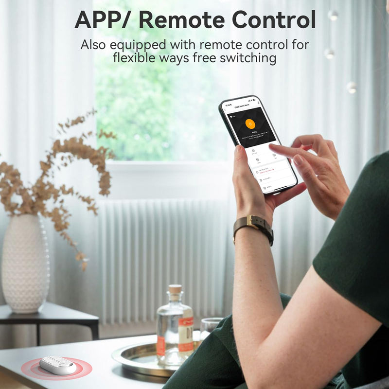 CPVAN WiFi Home Alarm System with PIR Motion Sensor, Wireless DIY Smart Motion Alarm with 6 Door/Window Sensors for Security - On Spot Alarm & APP Alert, Black Black-1+2+6