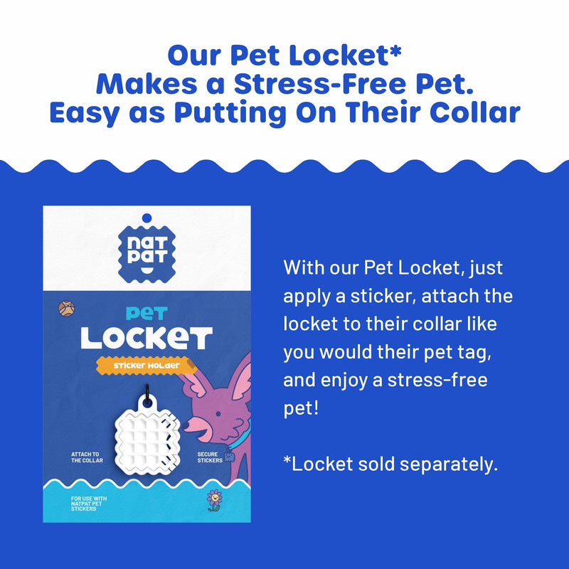 NATPAT Pet Zen Calming Patches for Dogs & Cats – Non-Medicated Effective Stress Relief for Travel, Fireworks & Separation Anxiety - Long Lasting & Non-Toxic (24 Patches) - Locket Sold separetely - PawsPlanet Australia
