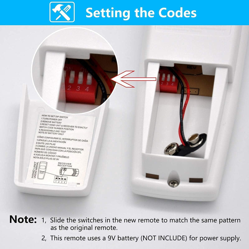 HD6 Ceiling Fan Remote Control Replacement for Hampton Bay Hunter, w/Reverse Light Dimmer 3-Speed Wall Mount,for UC7078T CHQ8BT7078T CHQ7078T L3HMAY97FANHD L3H2003FANHD Fan-HD(Remote Only) C: With Reverse