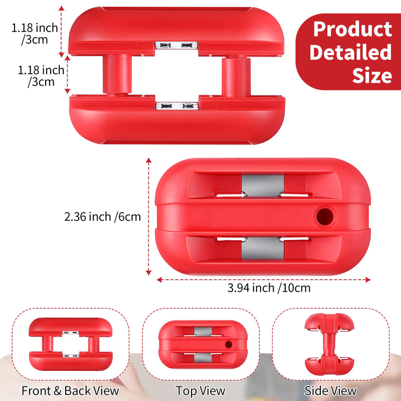 Feekoon Edge Banding Trimmer, Hand Planer Edge Quad Trimmer with Tungsten Carbide Blades, Laminate Veneer Edge Trimmer, PVC Plywood Wood Manual Banding Trimming Woodworking Deburring Tool, Red