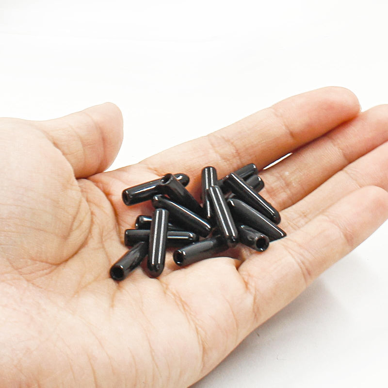 Hordion 100Pcs 5/32 Inch Rubber End Caps, 4mm Rubber Caps Screw Thread Protectors, Black Bolt Screw Vinyl Caps, Round Tube Bolt Cap Cover Thread Protectors Safety Cover