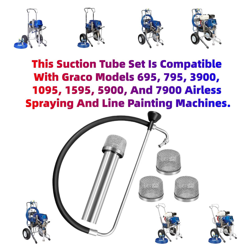 Replaces for Graco 695 Suction Hose & Reflux Line Sets - with 4PK 181072