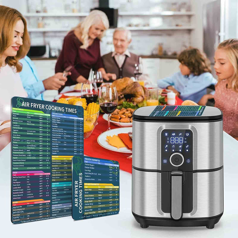 Air Fryer Accessories Cook Times,Air Fryer Magnetic Cheat Sheet Set,Air Fryer Chart Magnet Sheet- Quick Reference Guide for Cooking and Frying (Air Fryer Accessories) Air Fryer Accessories