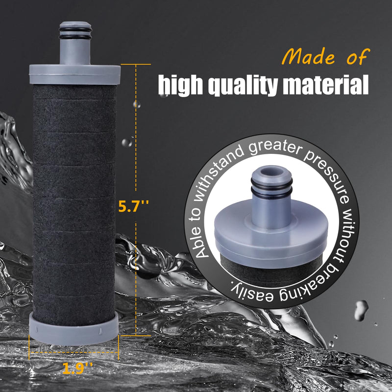 Carbon Shower Filter Cartridge 2PCS, Compatible with Shower Filter System, Reduces Chlorine, Heavy Metals & Impurities 2