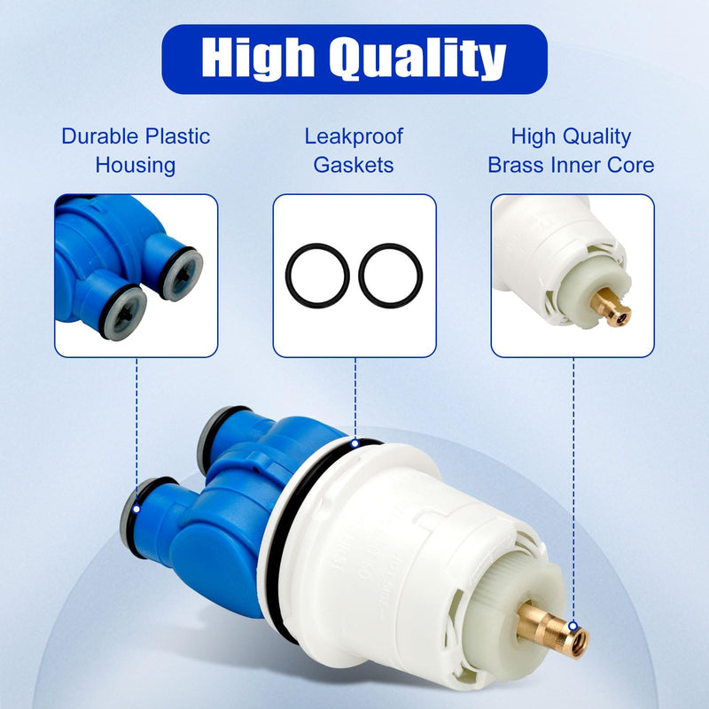 RP19804 Cartridge Compatible with Delta 1300/1400 Series Tub/Shower Valve RP19804 with RP22734 Bonnet Nut x2 2