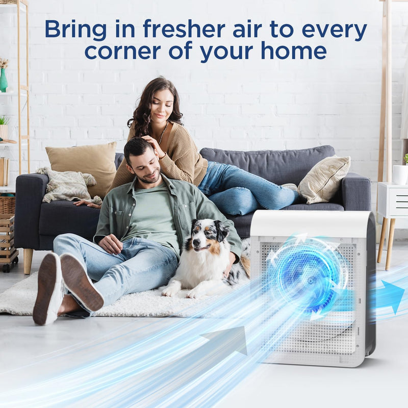 DBFIT AP-M1419 Pet Mode Genuine HEPA Washable Filter Replacement, H13 True HEPA Air Purifiers for Home Large Room up to 2590sq.ft, Removes Pollen Dander Smoke Pet Hair Dust, 2PACK
