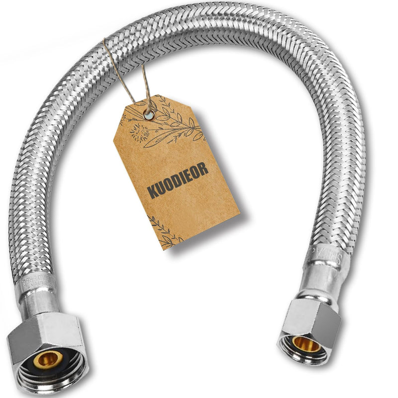Universal Flexible Toilet Connector, 24-Inch x 3/8" Comp x 7/8" BC, Premium Braided Stainless Steel Toilet Water Supply Connector Line with Anti-Leaking Brass Nut 24 Inch