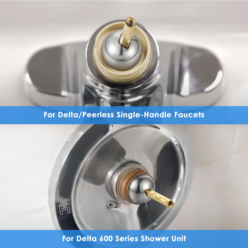 Dreyoo Single Handle Faucet Repair Kit with RP212 Stainless Steel Ball Valves and Knob Handles, Compatible with Delta/Peerless Single Handle Faucets, Replacement for RP77739 and 86971(1 Pack) 1