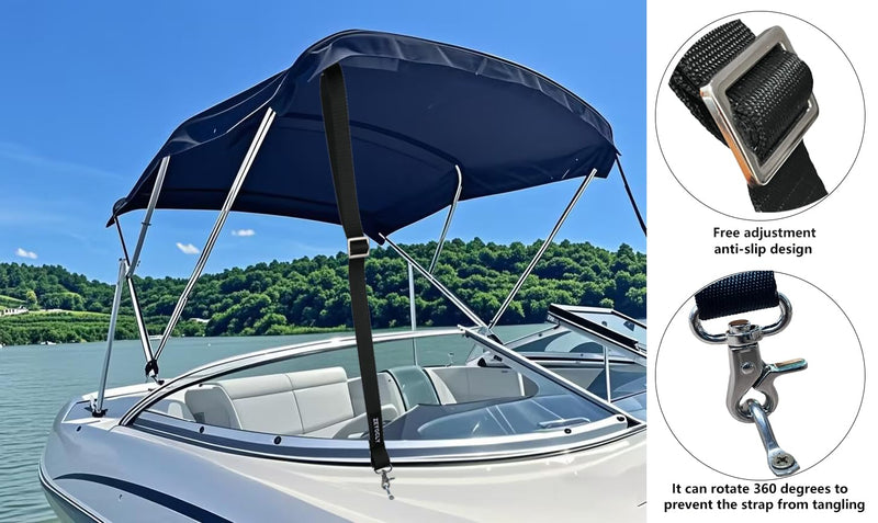 Adjustable Bimini Boat Top Straps,Single Hooks Marine Awning Webbing Straps,with kirsite Heavy Duty Snap Hooks,Boat Awning Hardware Accessories,Premium Canopy Strap (4, 40~67 ") 40~67 " 4