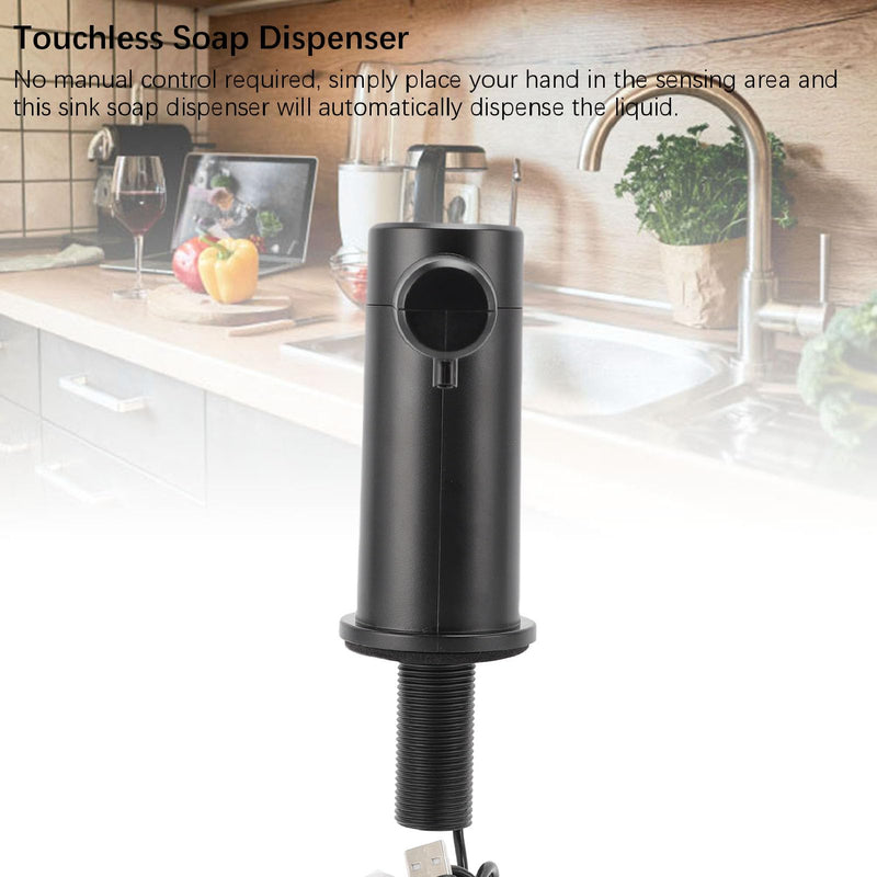 Zunate Touchless Built in Sink Soap Dispenser | Automatic Deck Mounted Pump with 2 Adjustable Dispensing Modes for Kitchen & Bathroom | for Hand & Dish Liquid (Gel Original Liquid Version) Gel Original Liquid Version