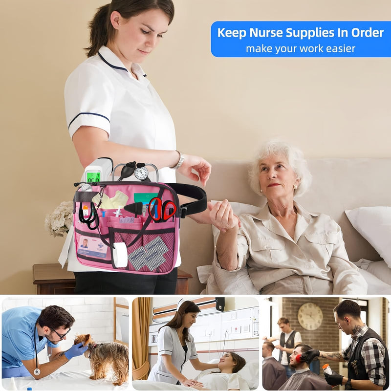 Yodilala Nurse Fanny Pack,Medical Waist Bag Medical Gear Pockets Storage for Stethoscopes,Utility Waist Storage Bag,Adjustable Waist Strap，Bandage Scissors and Other Medical Supplies（Purple） Purple