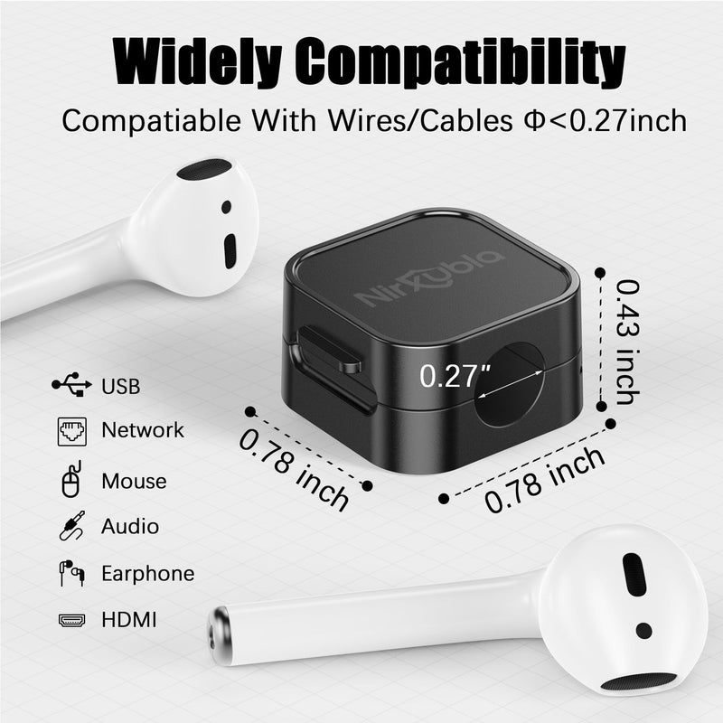 [9 Pack] Magnetic Cable Clips, Easy to Adjust, Enhanced Adhesive Wire Organizer, Desk Cable Management, Mini Holder for Wire Or Cable Clips for Home, Office, Car, Desk, Nightstand (Black-9 Pack) Black-9 Pack