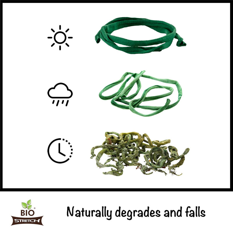 Extra Wide Tree Ties and Large Plant String | Environmentally Smart Soft Green Plant Support and Garden Twine (Bio Extra Wide 26 ft / 8M)