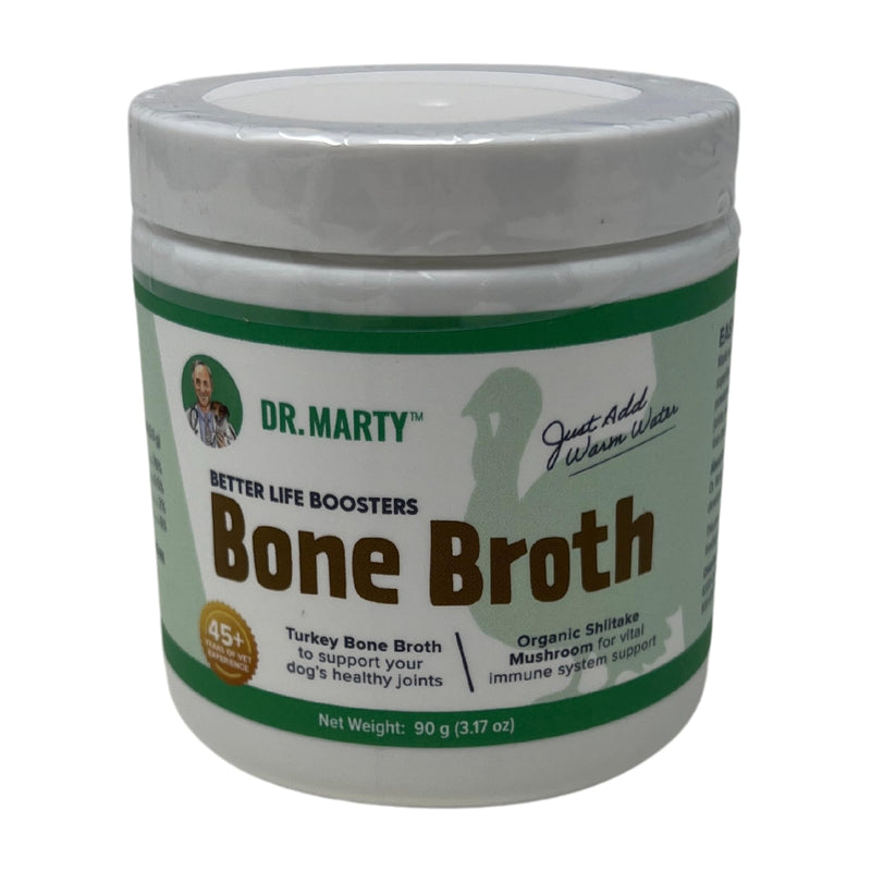 Dr. Marty Better Life Boosters Bone Broth Dog Supplement, Turkey, 3.17 oz Jar