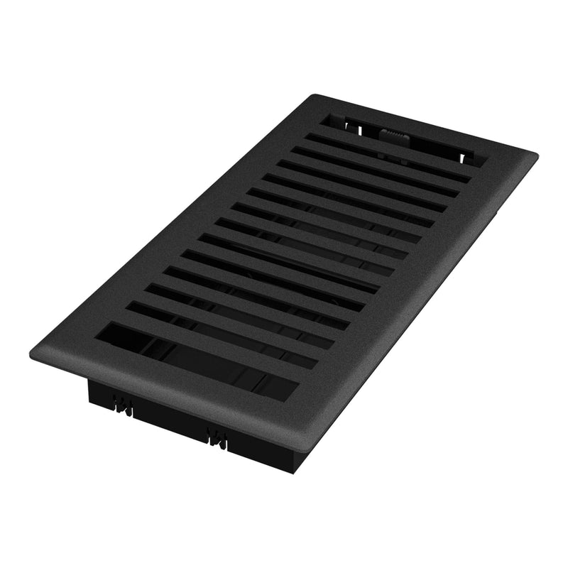 Imperial RG3439 Montezuma Decorative Floor Register, 4 x 10-Inch, Black Iron, 5 Count 5-Pack