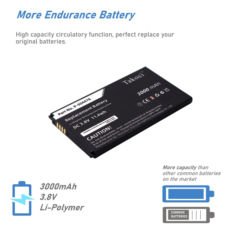 Replacement Battery for ADT P-504478 Command Secondary Color Touchscreen Keypad 3000mAh