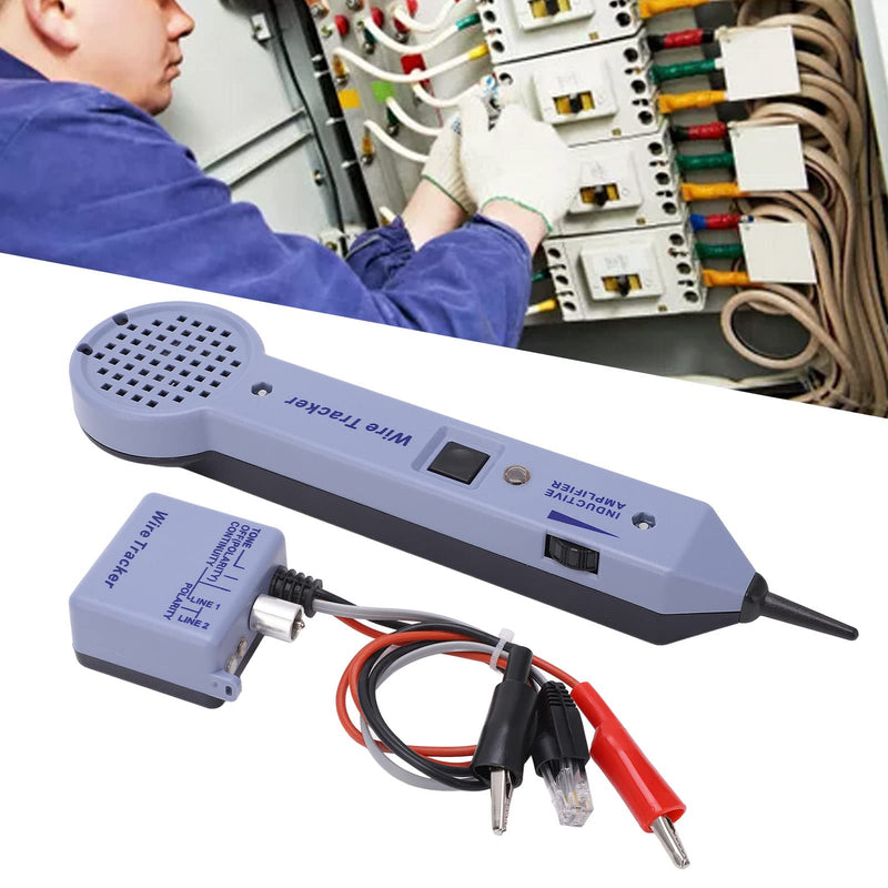Tone and Probe Kit, Network Cable Tracing Tester Kit Audio Adjustable Induction Amplifier Cable Toner Detector Wire Tracer Circuit Tester Tone Generator Kit for Network Cable Collation