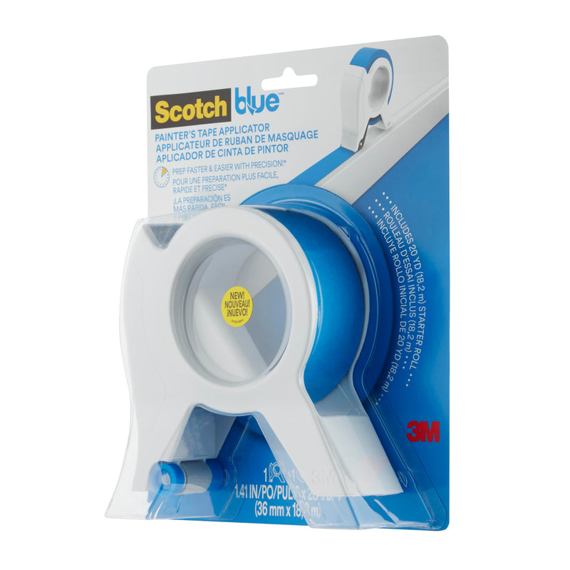 3M TA3-SB-ESF ScotchBlue Painter's Tape Applicator, White 1.41" Width
