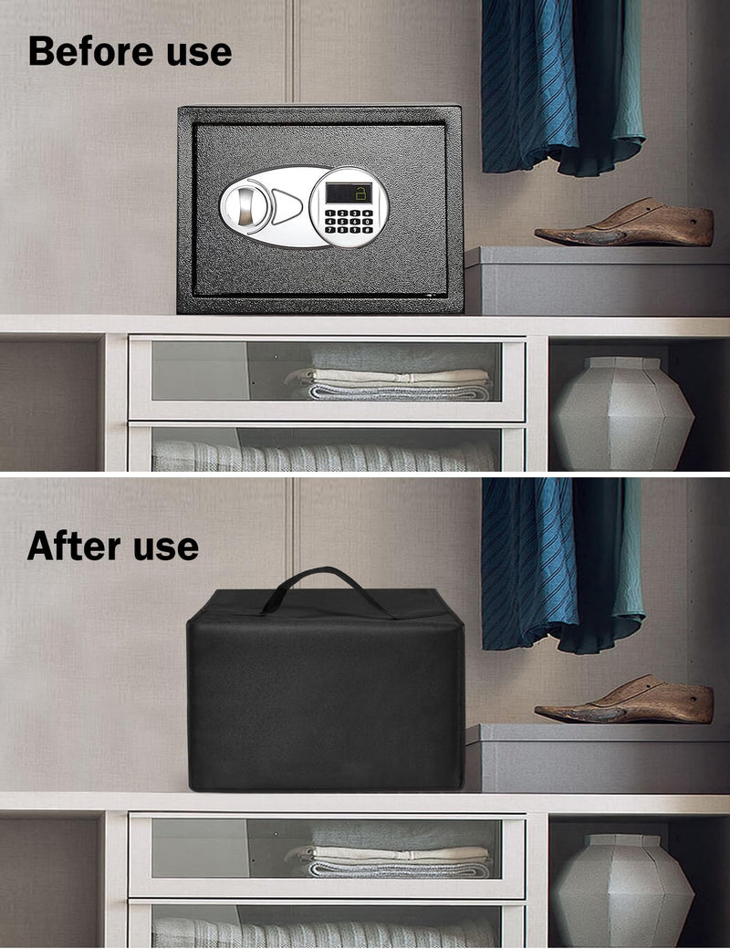 Safe Box Dust Cover Heavy Duty moisture-proof and Scratch-resistant Valuables Nylon Case compatible with Amazon Basics Steel Security Safe and Lock Box 0.5 Cubic Feet; Hidden Safes Black Covers