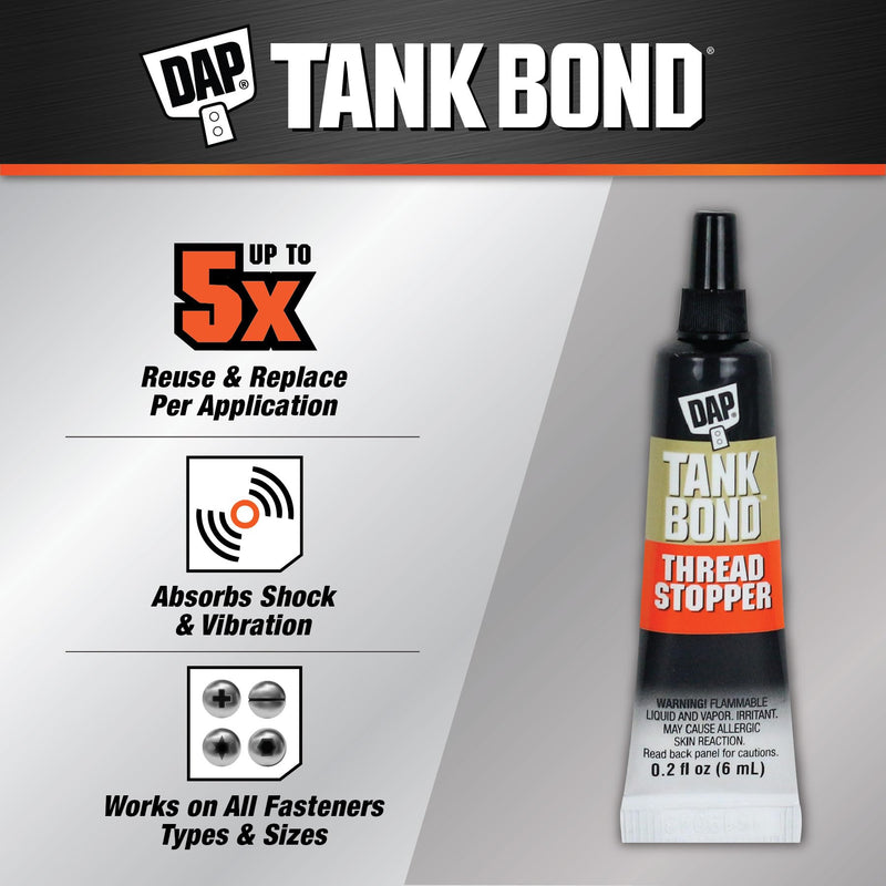 DAP 7079800167 TankBond Thread Stopper, Orange, 2 Ounces 0.2 Ounce (Pack of 1)