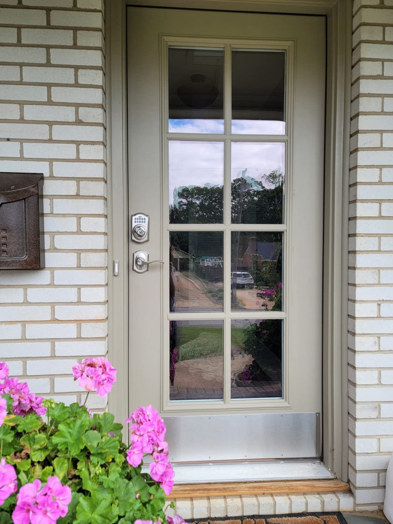Door Metal Kick Plate 8x28 inches Aluminum Decorative Plates Protector for 30 inches Front Doors, 18 Ga Thickness 8"x 28" (Silver)