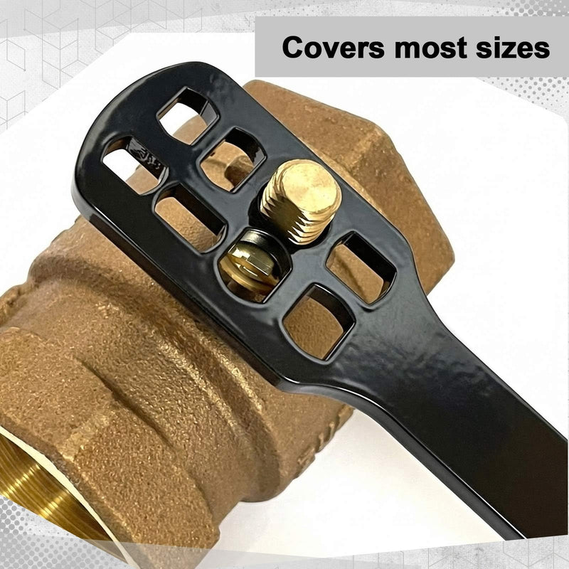 Zonon 1 Pcs Backflow Ball Valve Wrench Tool for Missing Handles Outdoor Water Shut Off Key Black Valve Wrench Plumbing Repair Tool for Meter and Hydrant Professional Durable