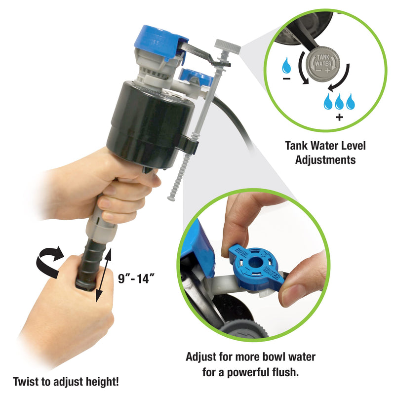 Fluidmaster PerforMAX 3-Inch Toilet Repair Kit, Complete Toilet Fix Plumbing Fixture