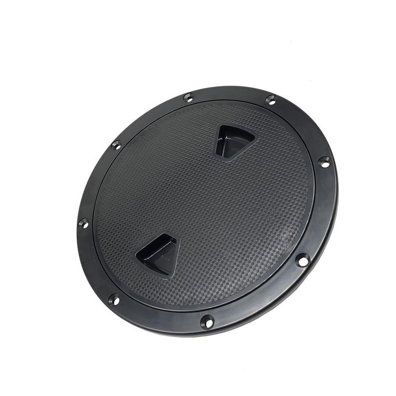2 Pcs 8 Inch Boat Round Non Slip Inspection Hatch, Detachable Cover and Pre-drilled Holes in Deck Circular Plate with Screws for Marine Yacht RV Truck Vent Accessories