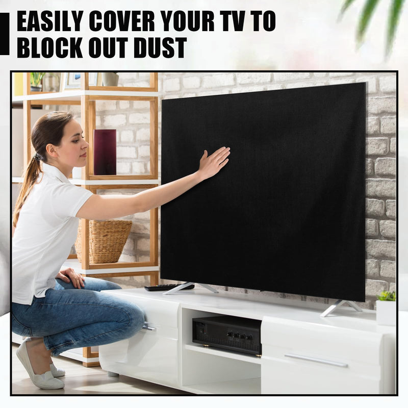 65''W x 36''H Polyester TV Cover for Moving Fits TV Screens up to 60"-65" Heavy Duty Flat Screen Protection During House Moving, Storing, or Home Renovation 65 Inch