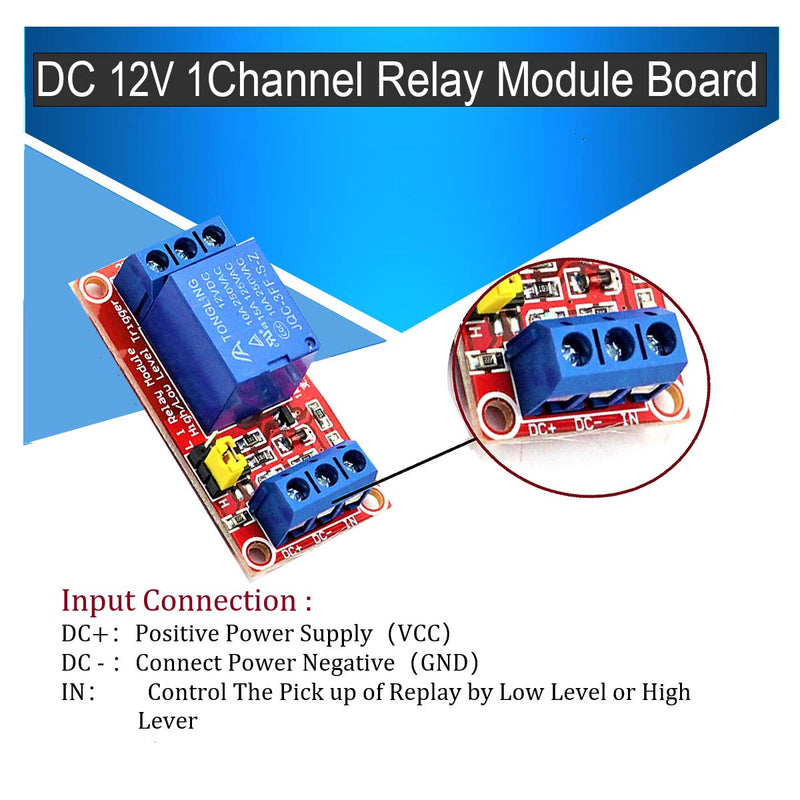 12v Relay Module 8Pack 1 Channel Relay Module 12v Relays Board with Optocoupler Support High/Low Level Trigger for Arduino Relays 12v Relay 1 Channel