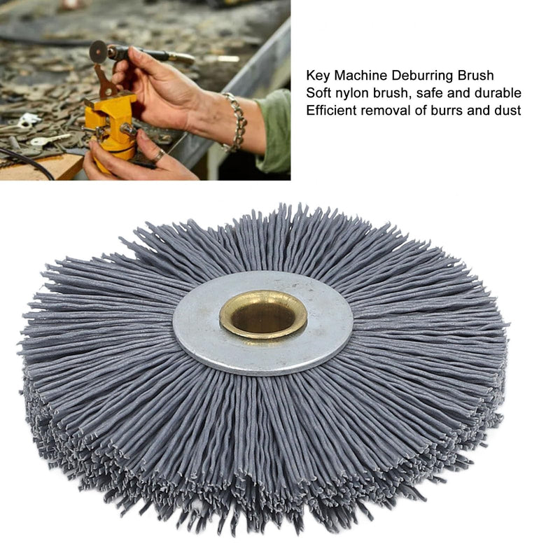Key Machine Deburring Brush: Nylon Bristles Burr Removal Cleaning Tool for Bravo Special Rekord 80x15x10mm