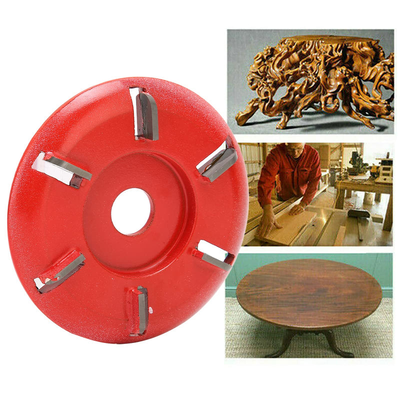 Upgraded 6 Teeth Wood turb0 Carving Disc Set , Wood Carving Disc 6 Teeth Grinder Wheel Disc Angle Grinder Chainsaw Wheel Woodworking Disc Wood Shaping Wheel Chain Saw Disc Circular Saw Blade