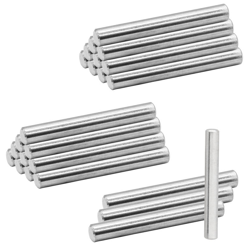 Stainless Steel Dowel Pin, 6mm x 40mm Shelves Dowel Pin, Shelf Support Pegs Pin Rod Fasten Elements Metal Shelf Pegs(24 Pcs) M6 x 40mm