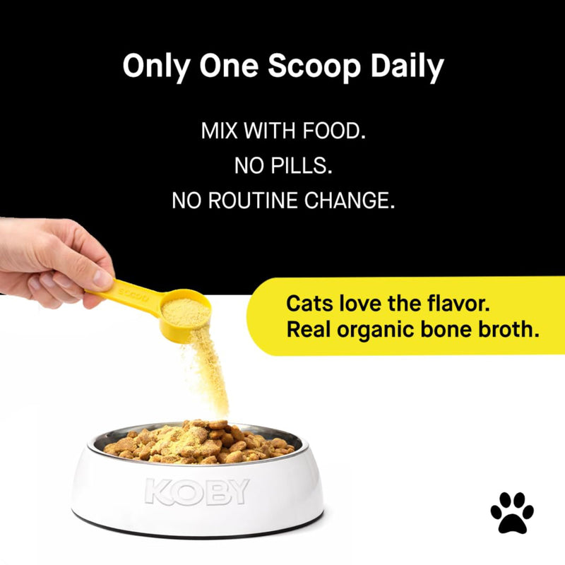 Koby Cat Probiotics | Daily Digestive Support for Sensitive Cats | Helps Loose Stool & Upset Stomach | Certified Organic | Vet Preferred, Clinical Dose | Easy-to-Use Powder