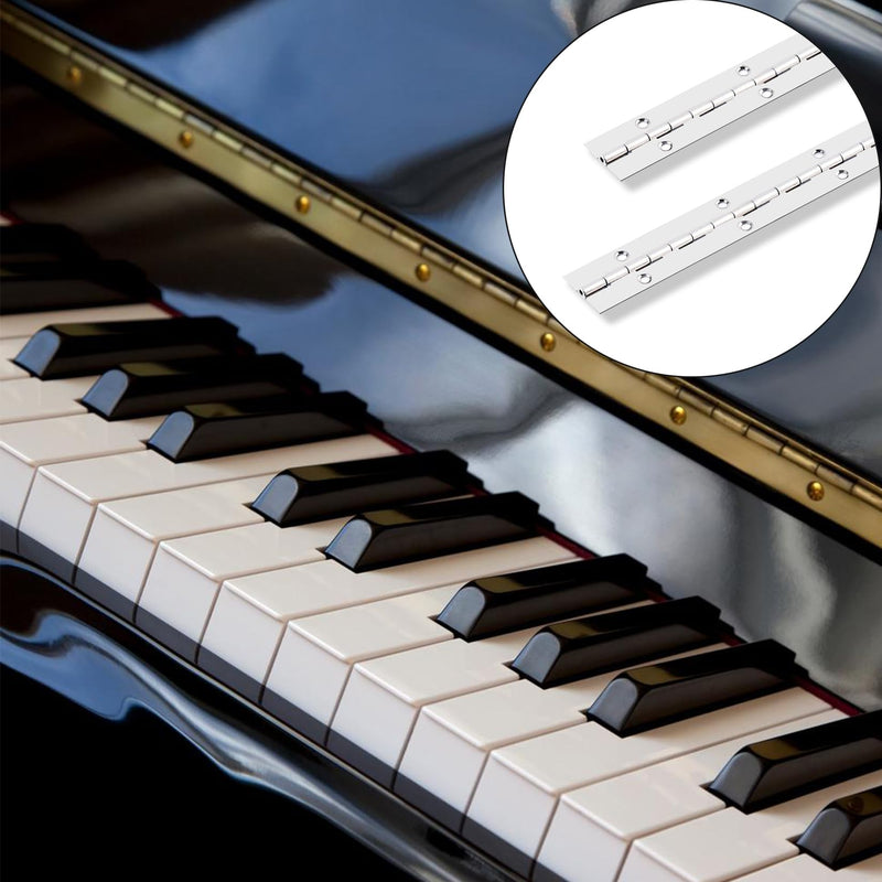 Piano Hinge 36" x 1" Stainless Steel Continuous & Piano Hinge Heavy Duty Piano Hinges, 0.04" Leaf Thickness, 0.5" Knuckle Length, Screw Included 36IN
