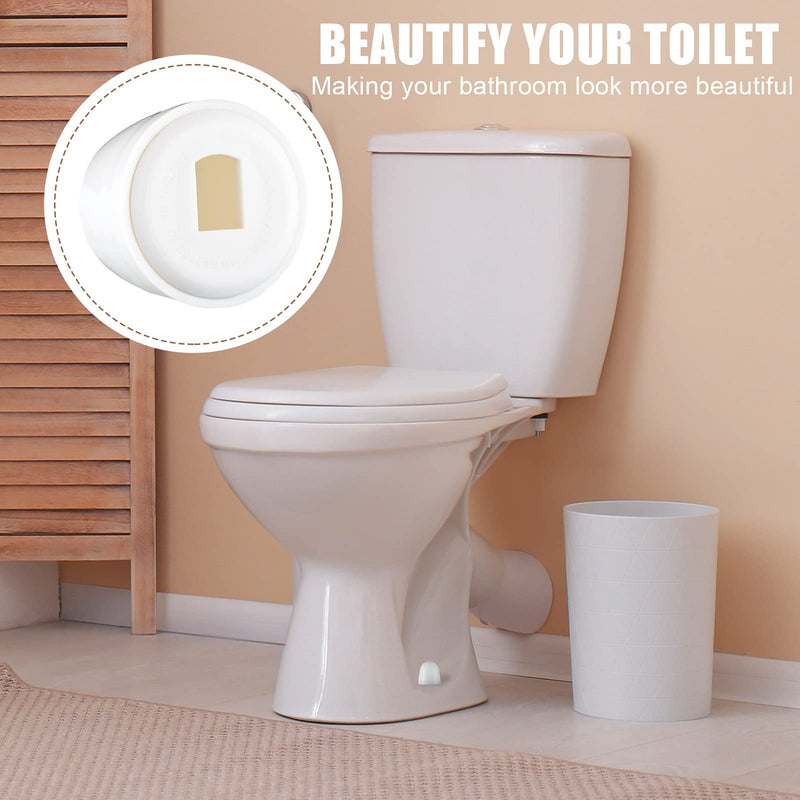 Blulu 64 Pieces Universal Toilet Bolt Caps Plastic Round Push on Toilet Bowl Caps Covers Toilet Seat Floor Caps with Extra Washers for Toilet Bowl Screws, 1.45 Inch Height