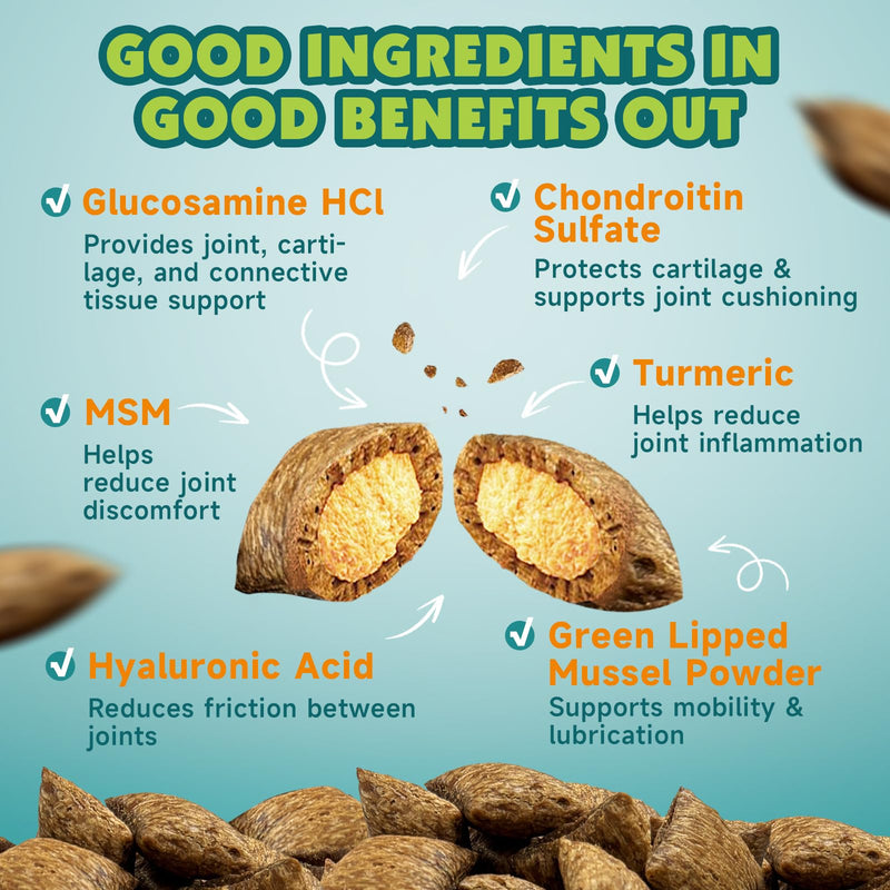 Cat Hairball Remedy for Digestive Health Aid & Dog Hip and Joint Crunchy & Creamy Chews