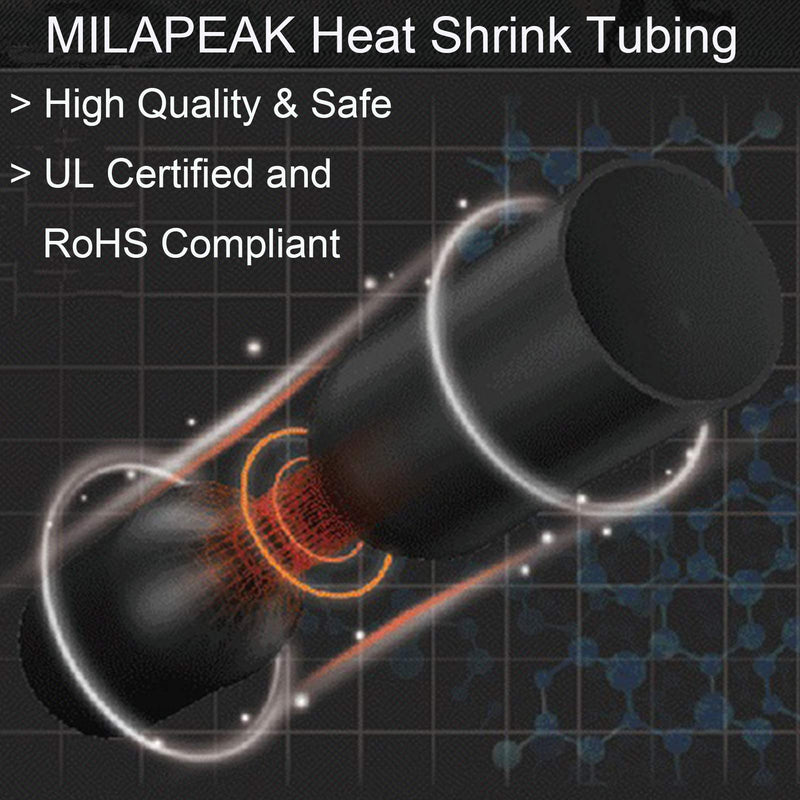 2 Pcs 3/4 inch (Diameter) 3:1 Dual Wall Adhesive Heat Shrink Tubing Kit, Large Wire Shrinkable Tube Wrap by MILAPEAK (4 Feet, Black & Red) 4FT (3/4", 2 Pcs)