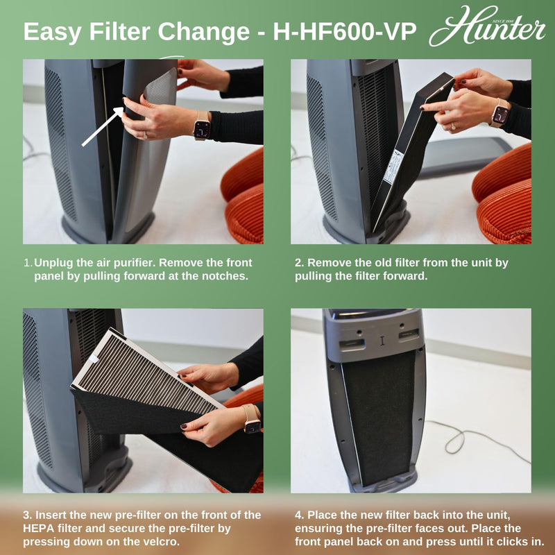Hunter H-HF600-VP Filter Value Pack with EcoSilver Pre-Filter for HP600