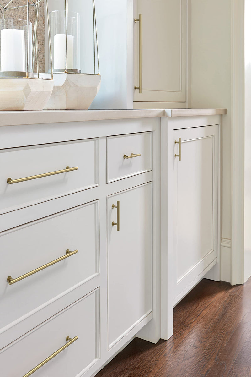 Amerock BP37391BBZ | Golden Champagne Cabinet Pull | 12-5/8 inch (320 mm) Center-to-Center Cabinet Handle | Radius | Drawer Pull | Kitchen Cabinet Handle | Furniture Hardware