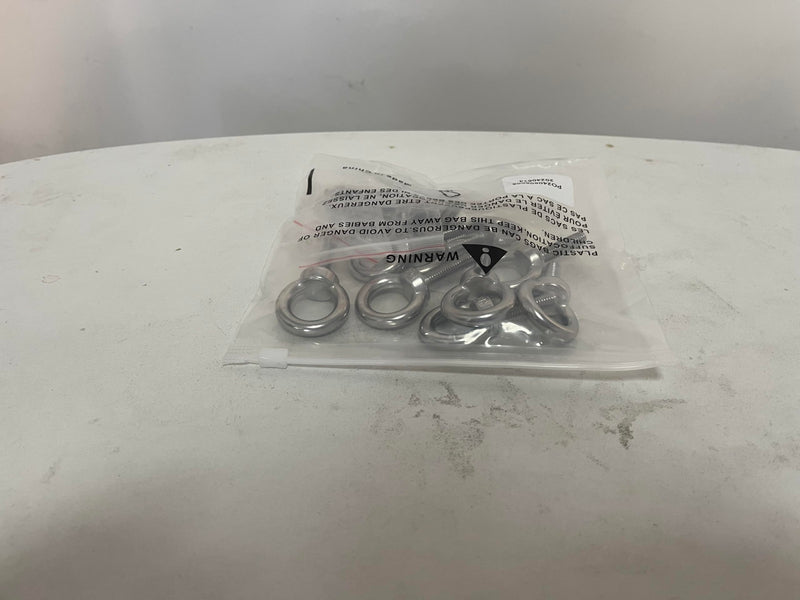 Eye Bolts with Nuts, M8 10Pcs EyeBolts Stainless Steel Machinery Shoulder Lifting Ring Eye Bolt Heavy Duty Screws Bolt with Lock Nuts & Lock Washers, Flat Washers - Thread Length 30mm M8, 10 Pack