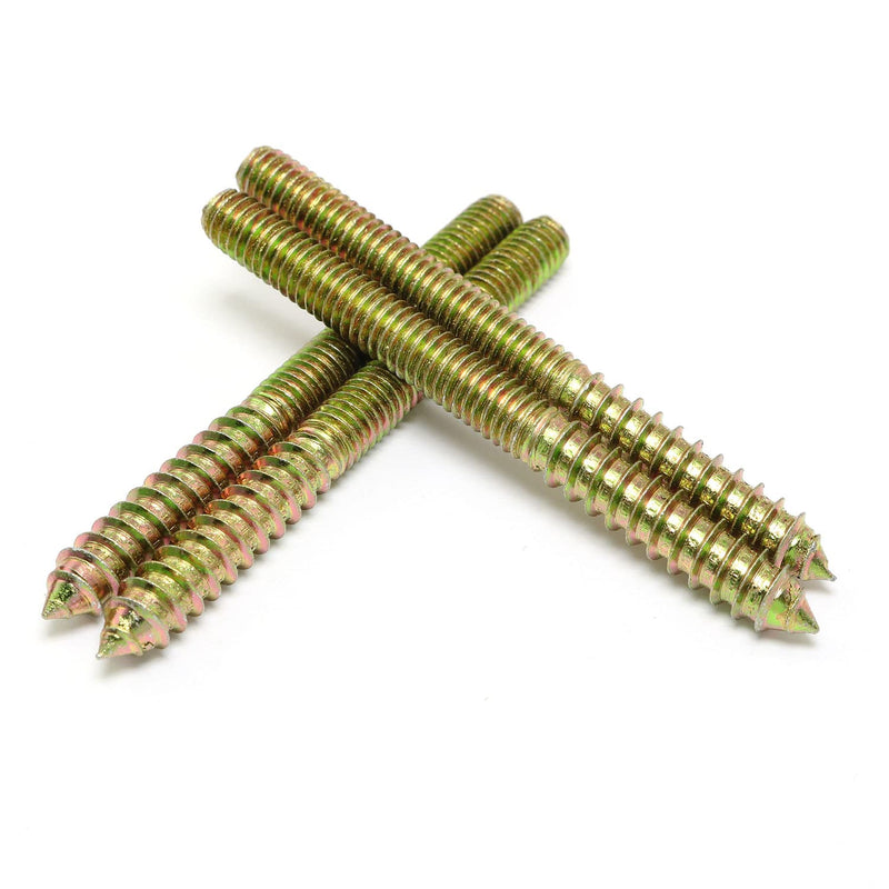 8pcs Self-Tapping Screw Hanger Bolts 5/16"-18 x 3-1/2" Hanger Bolts Double Headed Bolts for Furniture Wood Joint