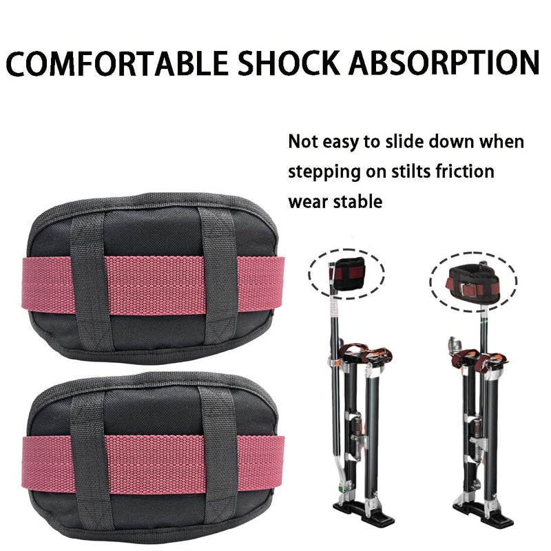 2 Pairs Drywall Stilt Parts, Strap Stilts and Pads,EVAIVENY New Updated Protective Padded Leg Straps for Drywall, Nylon Adjustable Stilt Leg Straps, Suitable for All Stilt