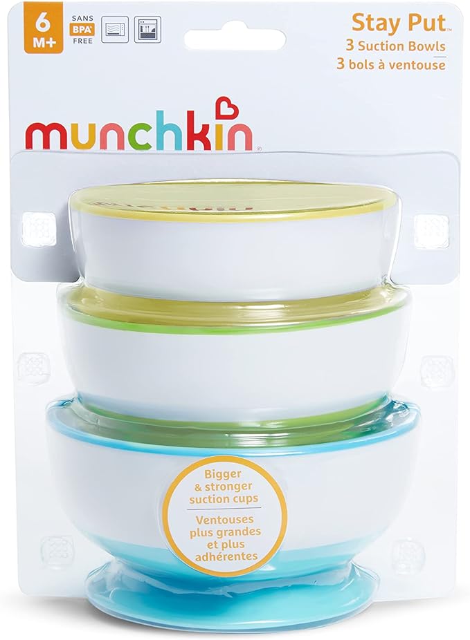 munchkin Munchkin FDMU49003P Sticky Suction Bowl, Set of 3 - NewNest Australia